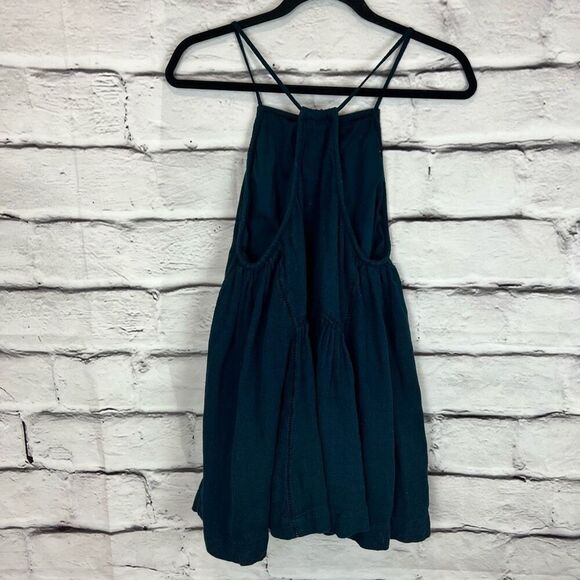 Free People Skipping Stones Blue Sleeveless Mini Dress XS Babydoll Style - Picture 6 of 8